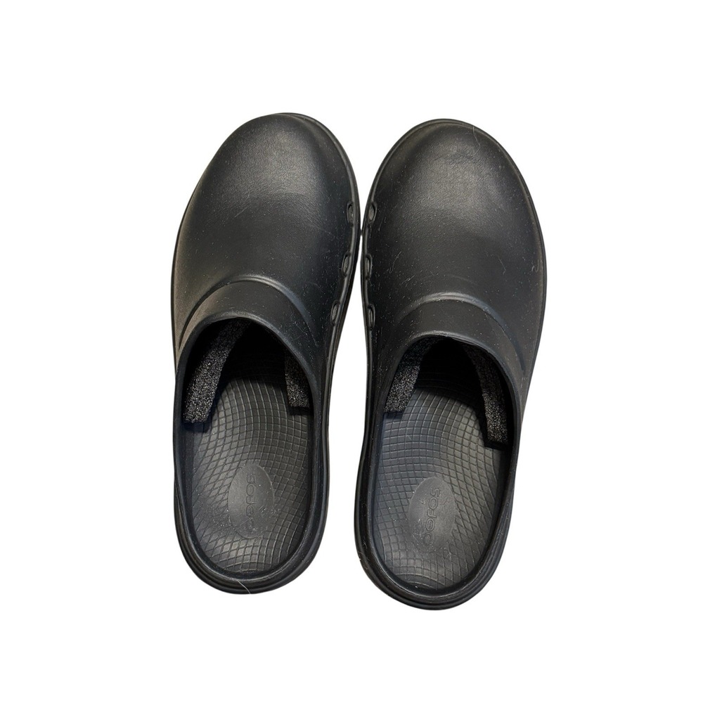 Oofos OOcloogs Black Clogs Recovery Shoes Slip Ons Mens Size 10/Womens 12 New - Picture 1 of 4